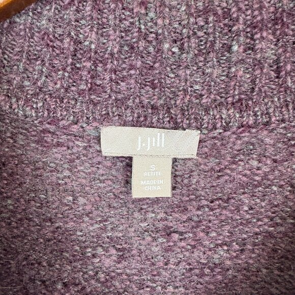 J Jill  Purple Heather Alpaca Wool Sweater Small - Picture 3 of 7